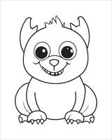 Monster Coloring Pages, Monster illustration vector