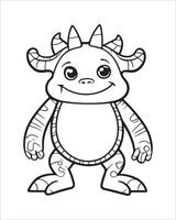 Monster Coloring Pages, Monster illustration vector