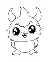 Monster illustration, Cute Monster coloring pages for kids vector