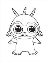 Monster Coloring Pages, Monster illustration vector