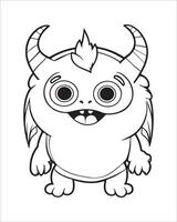 Monster Coloring Pages, Monster illustration vector