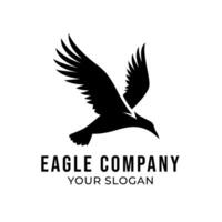 Eagle silhouette logo template isolated on white background vector