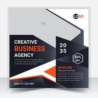 Business conference banner template. Online webinar social media post template. Online live webinar. vector