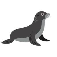 Seal animal flat illustration on white background vector