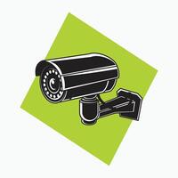 CCTV icon - silhouette icon, symbol, cartoon logo for security system vector