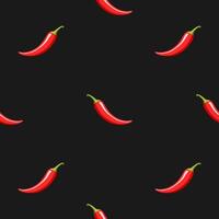 un sin costura modelo de Fresco rojo chiles. adecuado para antecedentes imágenes o restaurante accesorios o ropa vector