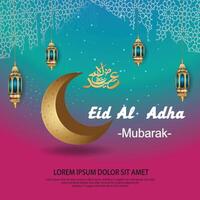 Eid ul adha Template Design and background vector