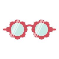 hipster lentes plano elemento. Gafas de sol de moda moda. elegante lentes en moderno y creativo estilo. Gafas de sol moderno diseño dibujos animados estilo. vector