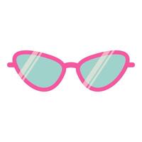 hipster lentes plano elemento. Gafas de sol de moda moda. elegante lentes en moderno y creativo estilo. Gafas de sol moderno diseño dibujos animados estilo. vector