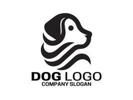 Dog Head Logo Template. vector