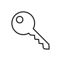 Key icon in line style. Access concept vector