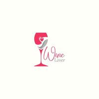 wine glass illustration for wine party vector