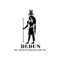 Silhouette of the Iconic ancient Egyptian god dedun, Middle Eastern god Logo for Modern Use vector