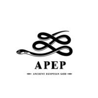 Silhouette of the Iconic ancient Egyptian god apep, Middle Eastern god Logo for Modern Use vector