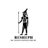 Silhouette of the Iconic ancient Egyptian god resheph, Middle Eastern god Logo for Modern Use vector