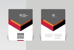 Abstract brochure design with 3d arrow box vector