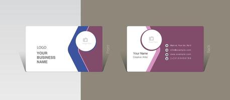 Abstract simple business card design with image place vector