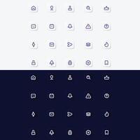 Neumorphic ui icons pack. modern and elegant neumorphism style icons for your user interface design vector