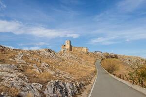 Landscape of The Enisala Medieval Fortress located near Jurilovca in Tulcea, Romania. photo