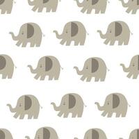 Seamless pattern with elephant. vector