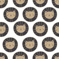 Seamless pattern with lions. vector