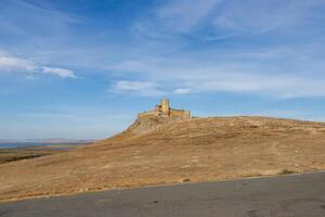 Landscape of The Enisala Medieval Fortress located near Jurilovca in Tulcea, Romania. photo