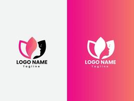 Beauty lotus logo design template vector