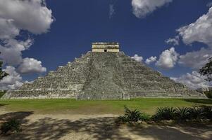 Pyramid of Chichen Itza Filtered by Vegetation photo