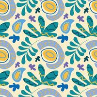 Seamless pattern with abstract elements resembling plant forms. Seamless pattern with abstract elements resembling plant forms. Gray-blue, pink color. For the design of fabric, wrapping paper, textil vector