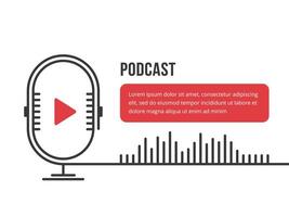 Minimal Podcast Banner vector