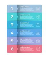 Infographic Template with 6 Steps vector