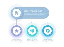 Infographic Template with 3 Elements vector