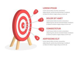 Target with Four Arrows vector