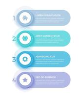 Infographic Template with 4 Steps vector