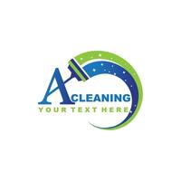 Unique new modern luxury premium cleaning logo design for your business vector