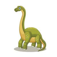 Cartoon brontosaurus dinosaur vector