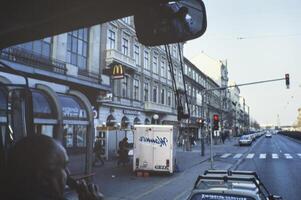 Vienna Austria April 1985 Vienna street view scene in 80s photo