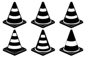 Traffic Cone Construction Barrier Icon vector