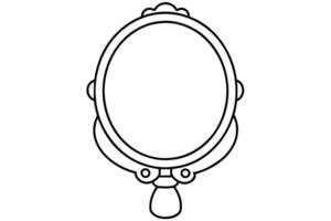 Mirror frame Hand drawn illustration design vector