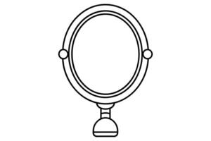 Mirror frame Hand drawn illustration design vector