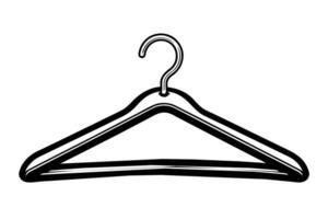 Clothes Hanger Black silhouette vector