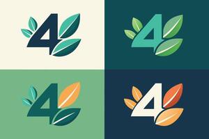 Leaf Number 4 illustration vector