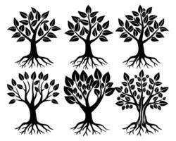 Tree silhouette icon illustration vector