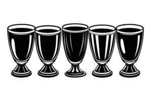 Drinks glass icon silhouette vector