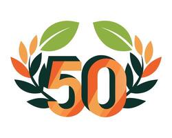 Leaf Number 50 illustration vector