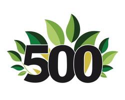 Leaf Number 500 illustration vector