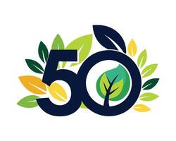 Leaf Number 50 illustration vector