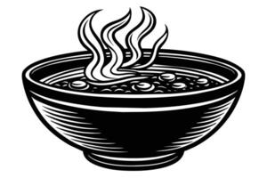 Hot Soup Bowl Plate design vector