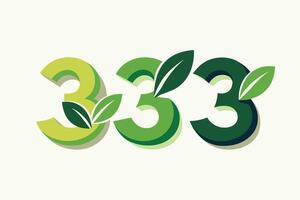 Leaf Number 3 illustration vector