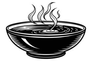 Hot Soup Bowl Plate design vector